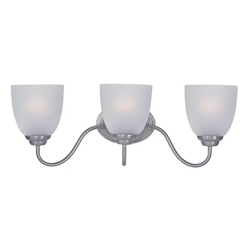 Maxim 10073FTSN Stefan 21.5" 3-Light Frosted Glass Bath Vanity - Satin Nickel - Picture 1 of 2