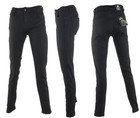 Damen Winterjeans Hose Stretchjeans Skinny Slim Fit Jeans schwarz W30-W38 N14
