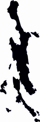 Ins 46 Adria,  Wandattoo Auto Aufkleber Insel 15 cm