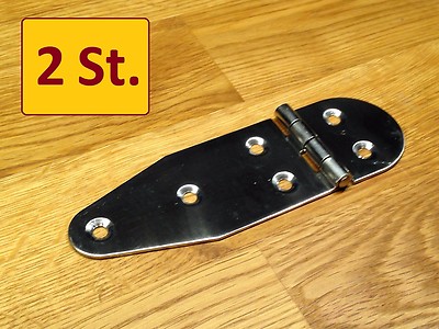 2 Stück Edelstahl Inox  VA Scharnier 130x40mm