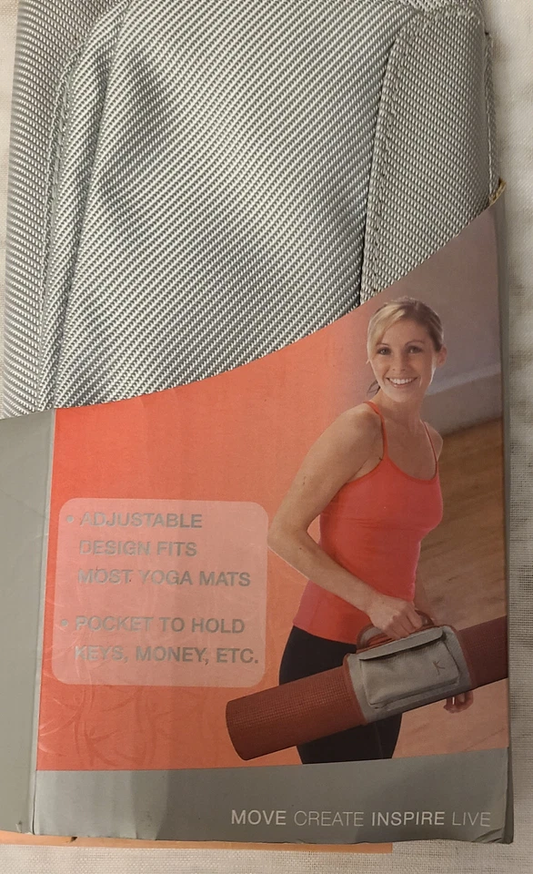 Bolso de mano Danskin Now Fashion Yoga Mat ahora para colchonetas de 3 mm a 6 mm de grosor nuevo plateado/rosa Foto 2 de 4