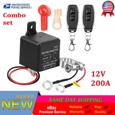 Wireless Dual Remote Car Battery Disconnect Relay Master Kill Cut-off Switch 12V