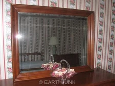 Tell City Chair Co Mirror Beveled Glass Rectangular Landscape Cherry Finish 6808