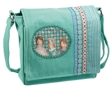 Wendekreis Kindergartentasche Canvastasche Umhängetasche Vintage Girl 23x20x9  