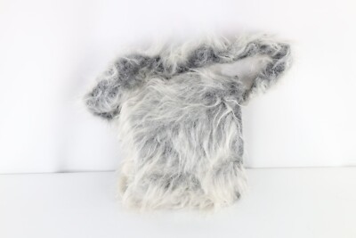 【90S】 shoulder bag Y2K dead stock Deadstock Vintage Y2K 90s Fuzzy Shag Fur Handled Flap Shoulder Bag