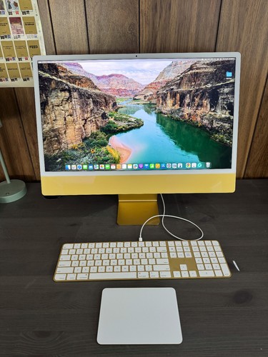 Upgrade 8 GPU 8 CPU 2021 Apple iMac M1 Gold Gelb 24" 256Gb 8Gb Ram LN Originalverpackt