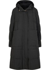 Weiter Step-Mantel in A-Linie mit Kapuze Taschen Gr. 36 Schwarz Damen-Jacke Neu