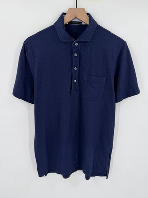 #ad Greyson Apache II Polo Mens Medium Blue Short Sleeve Spread Collar Golf Stretch $31.99
