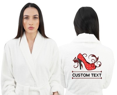 Custom Back Diva Robe - Unisex Ägyptische Baumwolle Frottee Bademantel für Herren & Damen