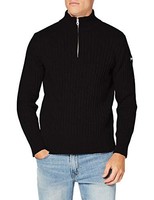 Schott NYC Herren Pullover Plecorage2 XL Schwarz Baumwolle Strickjacke