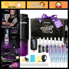 Wireless Tattoo Gun Kit - Complete Tattoo Set for Beginners Professionals, Ink