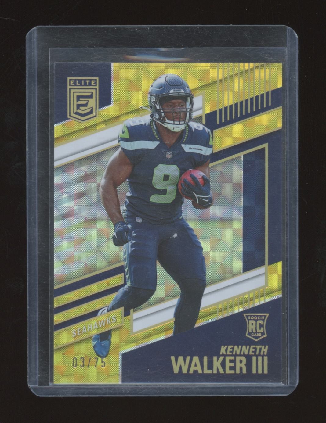 2022 Donruss Elite #110 Kenneth Walker III Yellow #/75