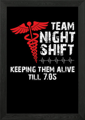 Team Nachtschicht Krankenschwester Gerahmtes Wandbild Poster Leinwanddruck Bild