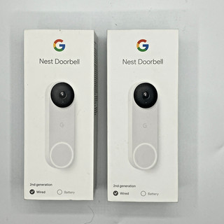 Lot Of 2 Google Nest Smart Video Doorbell Wired 2nd Gen Snow White Not Tested