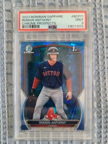 2023 Bowman Sapphire Edition Chrome Prospects Roman Anthony #BCP71 PSA 9