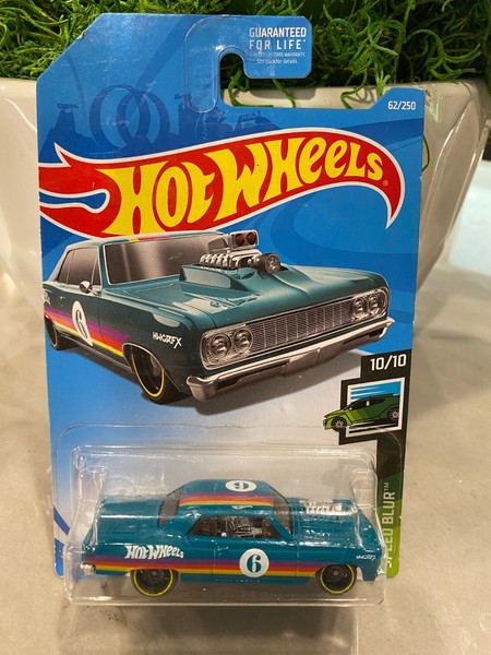 2019 Hot Wheels Speed Blur Nr. 62 Speed Blur #10/10 '64 Chevy Chevelle SS GrüN-image