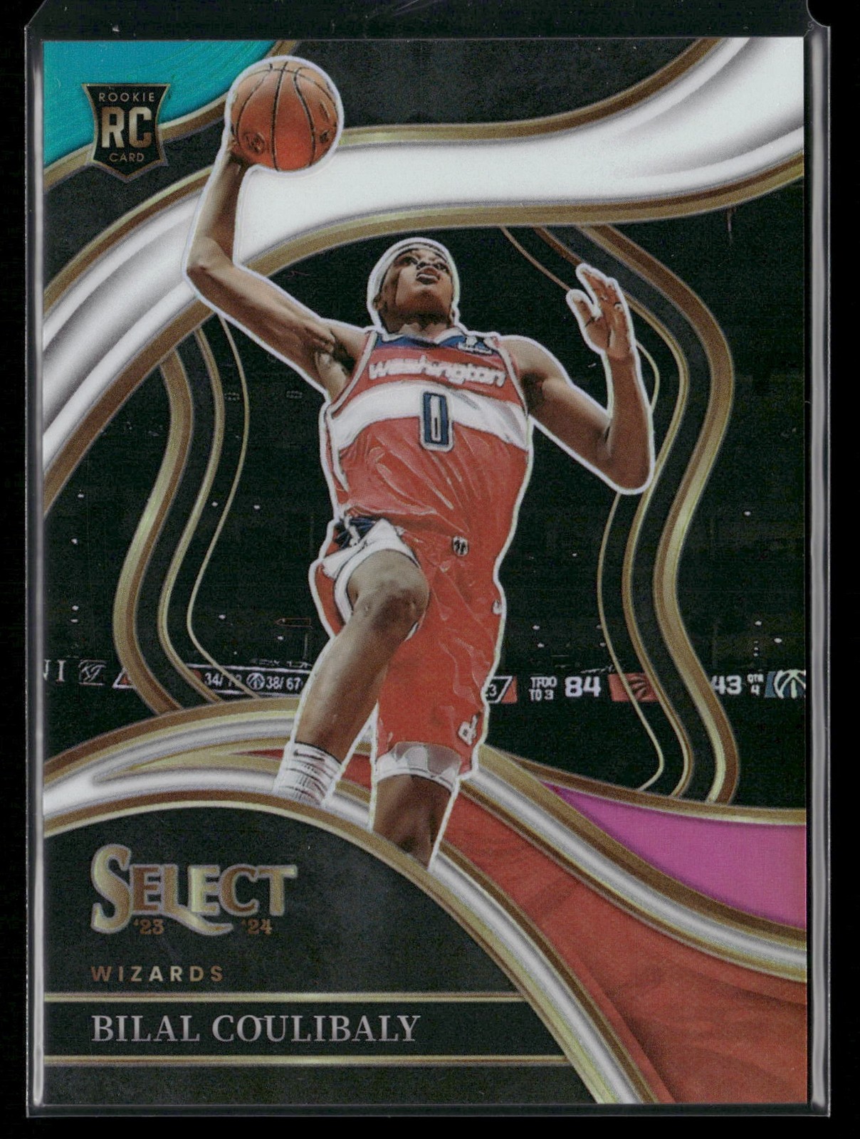 Bilal Coulibaly 2023-24 Panini Select #268 Teal White Pink Prizms /49 RC