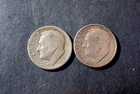 Two  Roosevelt Dimes  1946D 1947D Good Cond 90% Silver   Lot ROOS  072