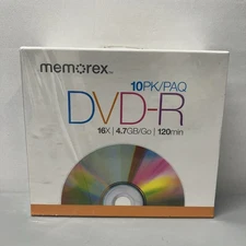 Memorex DVD-R: 10 Pack, 16x 4.7gb/go 120min