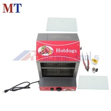 28.5QT Hot Dog Steamer with Bun Warming Compartment  Slide Doors