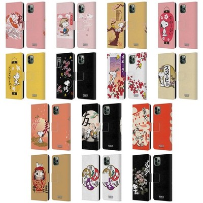 OFFICIAL PEANUTS ORIENTAL SNOOPY LEATHER BOOK CASE FOR APPLE iPHONE PHONES