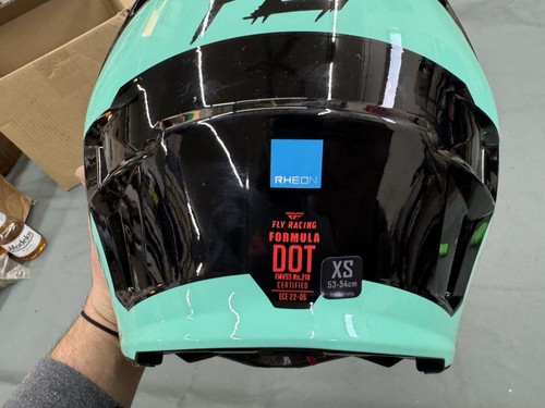 Fly Racing 2023 Adult Formula CP Helmet (Black/Mint/Red, Extra Small - Picture 4 of 5