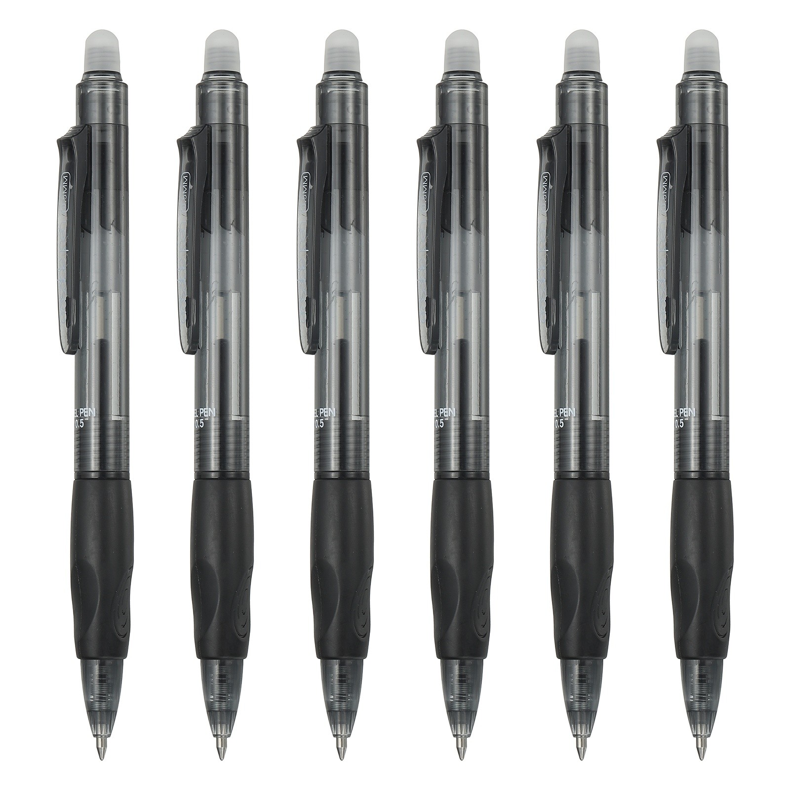 6Pcs Erasable Gel Pens, Retractable Fine Point 0.5mm Marking