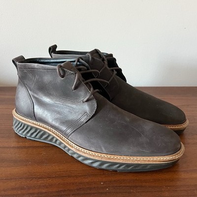 ECCO Leather Chukka Boots Brown Lace Up Casual Comfort Men s EU 44