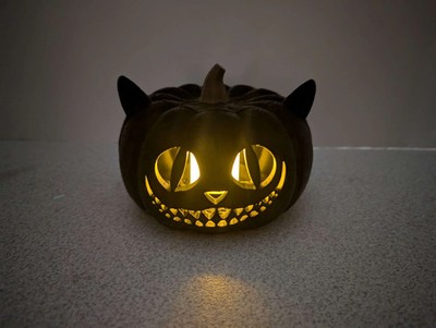 Halloween, Cat-O-Lantern, Light or Candle, The Cheshire Cat,