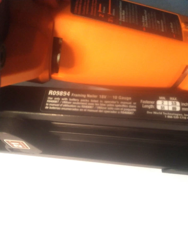 Clavadora de marcos Ridgid 18V sin escobillas 21 grados (solo herramienta) R09894 Foto 4 de 4