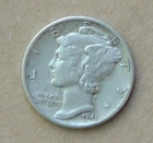 1941 Silver Mercury Dime No Mint Mark U.S. Coin