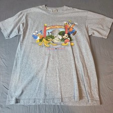 Vintage Mickey Mouse Disney World Gray T-Shirt - Size Medium