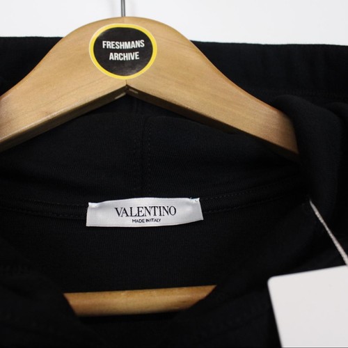 Valentino Black and White VLTN Print Spellout Hoodie Sweatshirt - Picture 5 of 5