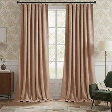Nursery Sunlight Blush Curtains - Room Darkening Curtains for Bedroom Elegant...