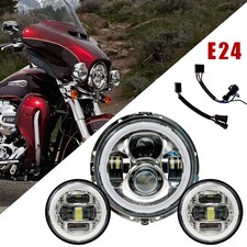 Faro proiettore led 7" 2x 4.5" fendinebbia per Harley Electra Glide Classic