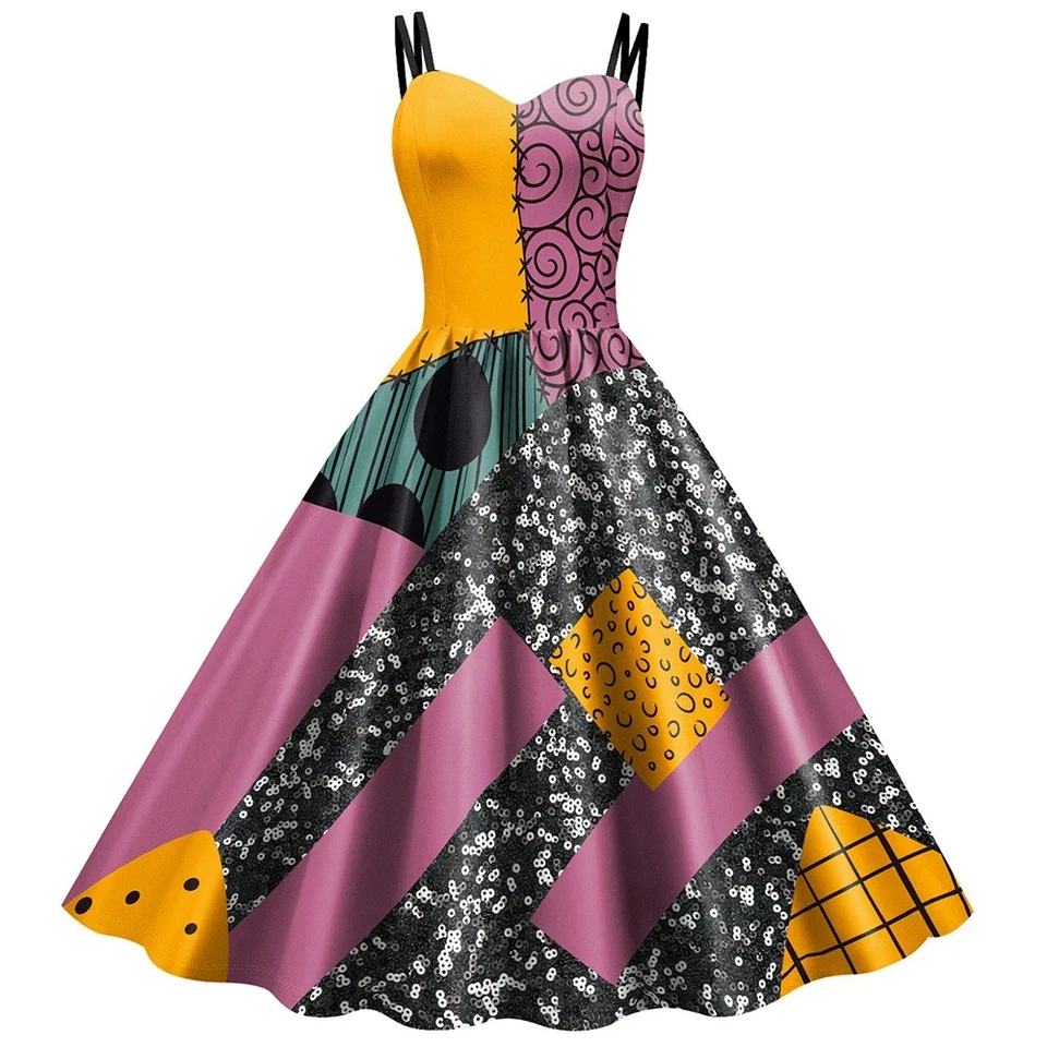 The Nightmare Before Christmas Sally Cosplay Costume Dress - Image 4 of 4