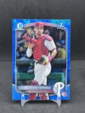 2025 Bowman Chrome 1st Alirio Ferrebus BCP-198 Blue Wave Refractor /150 Phillies