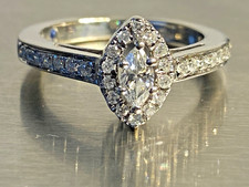 14ct White Gold 0.5ct Diamond Ring Marquise Natural Diamonds 14 Carat 14K