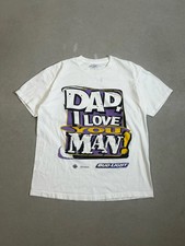 90s Vintage Budweiser  Dad I Love You Man  White T Shirt Size XL