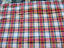 Plaid Cotton Flannel Fabric,Red,Black,Tan Green 2 yds 44"W unbranded pre-washed