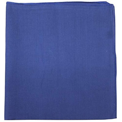  Plain 100% Cotton X-Large Bandana - 27 x 27 Inches Navy Blue