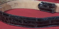 Vintage Tony Lama GENUINE ALLIGATOR Brown Western BELT 38  No Buckle