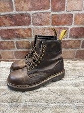 Vtg Dr Martens 1460 Boots 8-Eye UK 6 Women  s US 8 Brown Leather Made In England