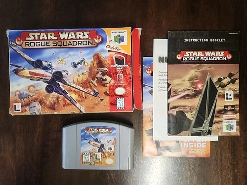 Star Wars Rogue Squadron (Nintendo 64 N64, 1998 CIB, Tested And Working