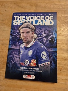ROCHDALE V SWINDON TOWN 03/10/26 LEAGUE TWO OFFICIAL PROGRAMME