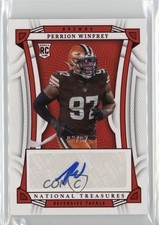 2022 Panini National Treasures Jersey Number Red /97 Perrion Winfrey Auto 03xg