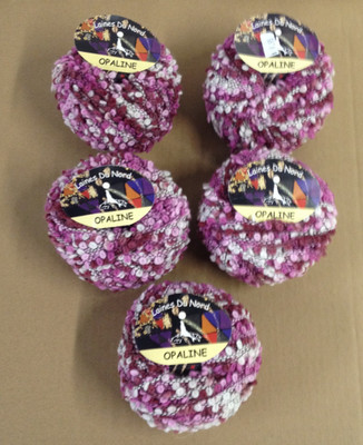Laines Du Nord Multi Colored Wool Blend Yarn 50 Gr -66 yds EA - Lot of 5 - New