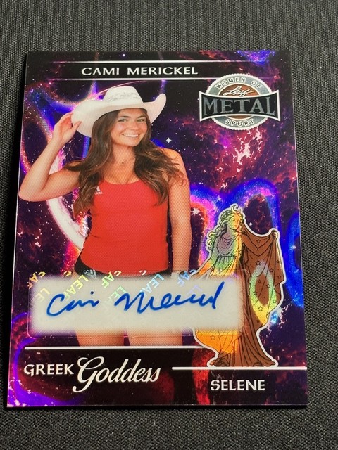 2026 Leaf Metal Women of Sport Cami Merickel Greek Goddess Auto Lava Selene 1/1