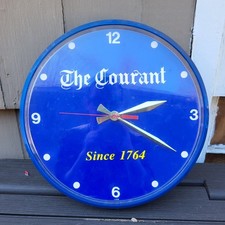 The Hartford Courant Newspaper Commemorative Wall Clock 1764 Blue Battery Analog