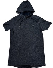 Under Armour Rival Fleece Short Sleeve Hoodie Mens Medium Gray Gym Training